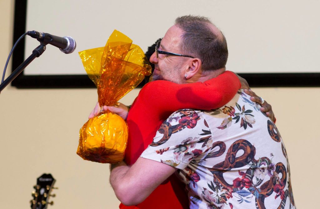Mark Humphries receives Friend of BFC award. Photo: Rashid Kaidanov