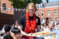 Belfast Friendship Club Member volunteering at Big Lunch 2017 - Photo Darren Vaughan