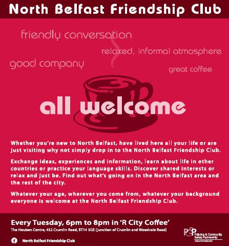 North Belfast Friendship Club leaflet